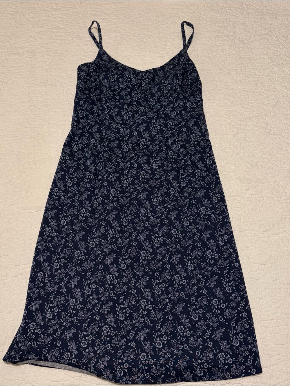 Old Navy Navy Floral Slip Midi Dress